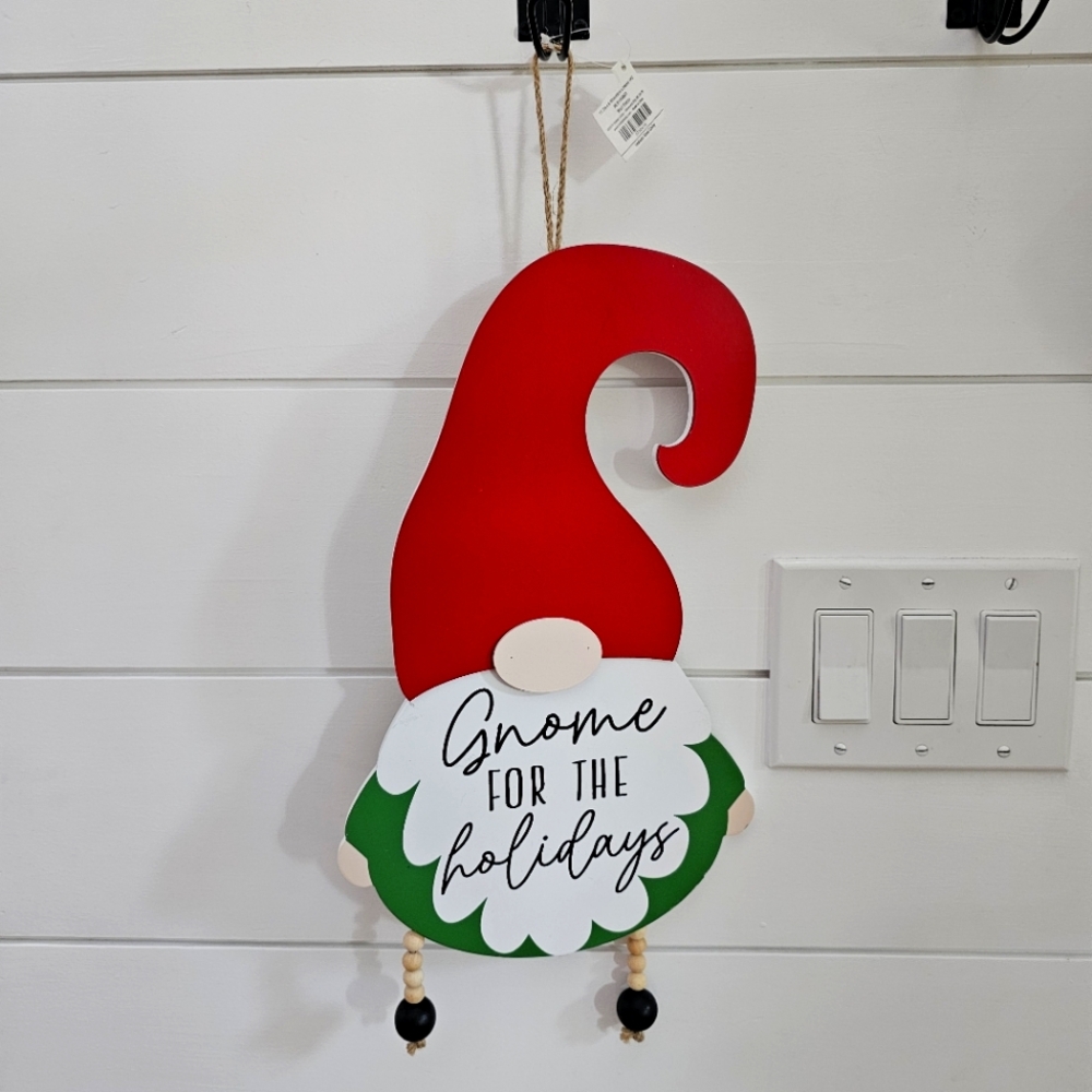 Gnome for the Holidays Christmas decor sign